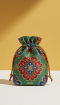 Brocade gift pouch with patterned motif